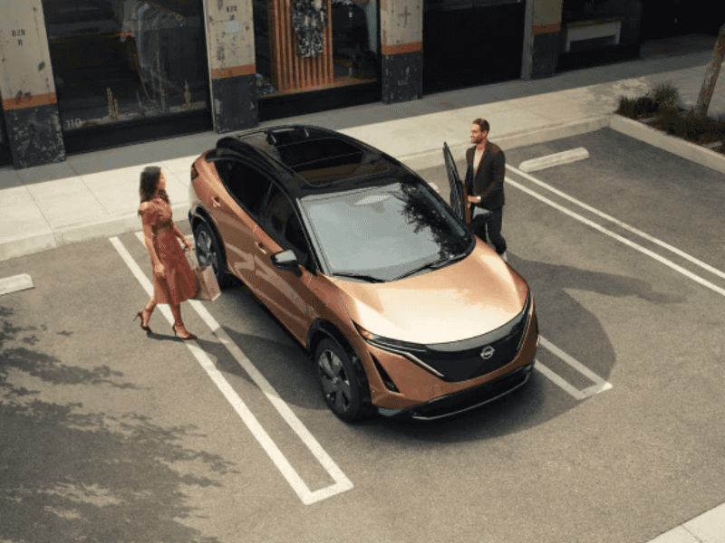 Couple enjoying a stress-free car buying experience at DeFOUW Nissan