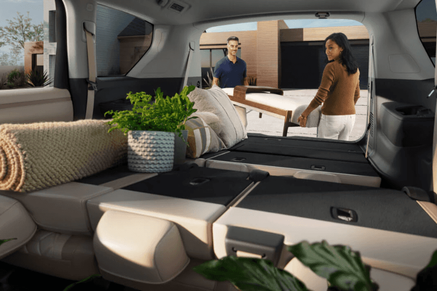 Nissan Armada Cargo Area 2026 Nissan Armada cargo area with rear seats folded