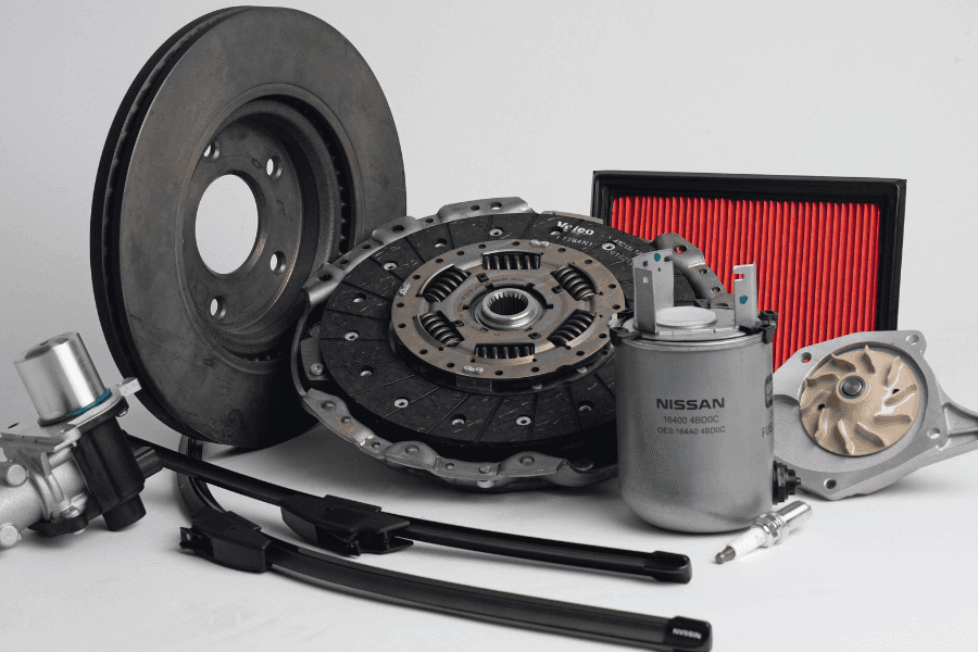 Close-up of a Genuine Nissan part or accessory