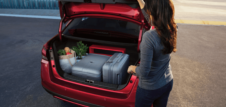 2025 Nissan Versa Trunk Space 2025 Nissan Versa trunk showing cargo space