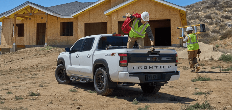 2026 Nissan Frontier Payload and Truck Bed 2026 Nissan Frontier truck bed carrying cargo and demonstrating payload capability