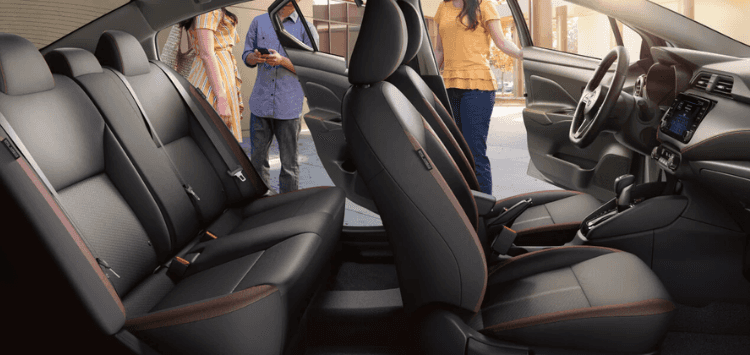 2025 Nissan Versa Interior 2025 Nissan Versa interior with front and rear seating