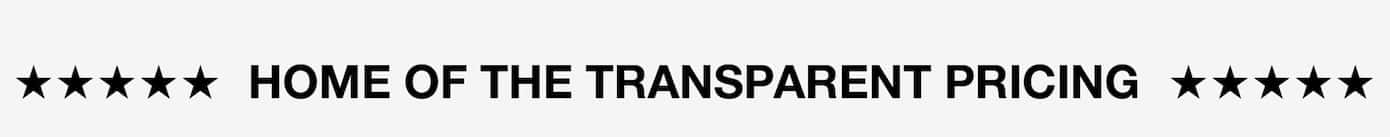 transparent pricing banner