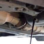 Draining oil from car