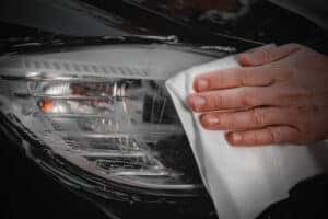 polishing headlights
