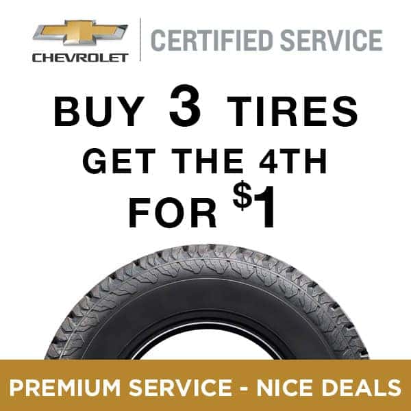 BUY 3 TIRES GET THE 4TH FOR A BUCK