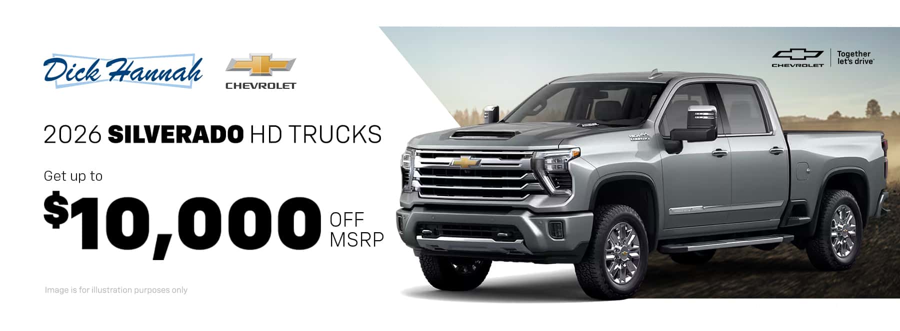 2026 Silverado Heavy Duty Trucks Get up to $10,000 off MSRP on 2026 Silverado HD trucks in stock at Dick Hannah Chevrolet!