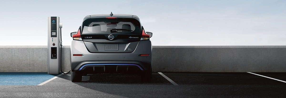 The Nissan The Leaf can be plugged in to a regular 120-volt outlet or a 240-volt outlet.