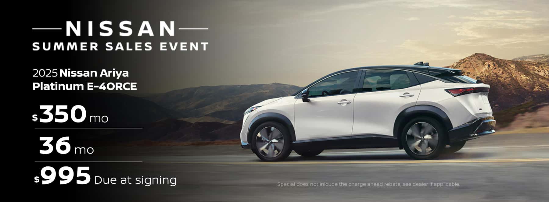 2025 Nissan Ariya Platinum E-4orce $350 a month with $995 down for 36 months