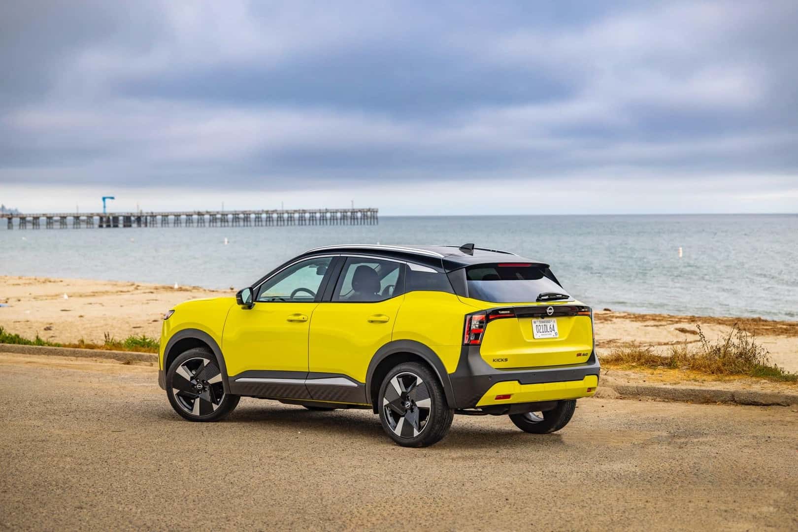 The Back Exterior Of The Award Winning 2025 Nissan Kicks, Slaying In Awards And At The Beach