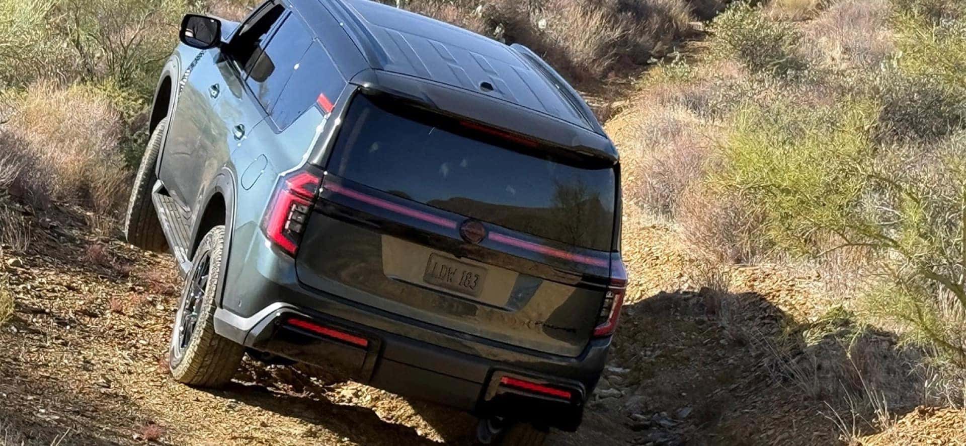 2025 Nissan Armada PRO-4X rear view off-road