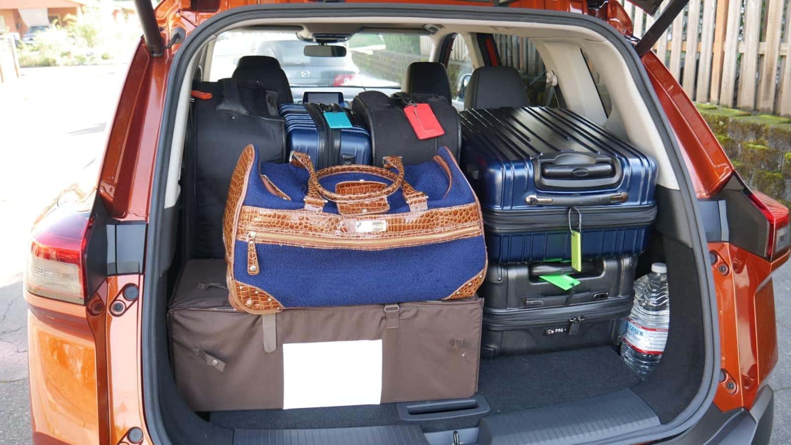 2025 Nissan Rogue cargo space with luggage