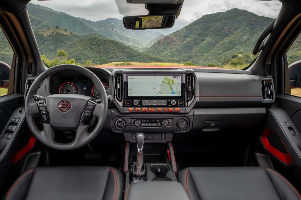2025 Nissan Frontier Front Dash and Infotainment Touchscreen
