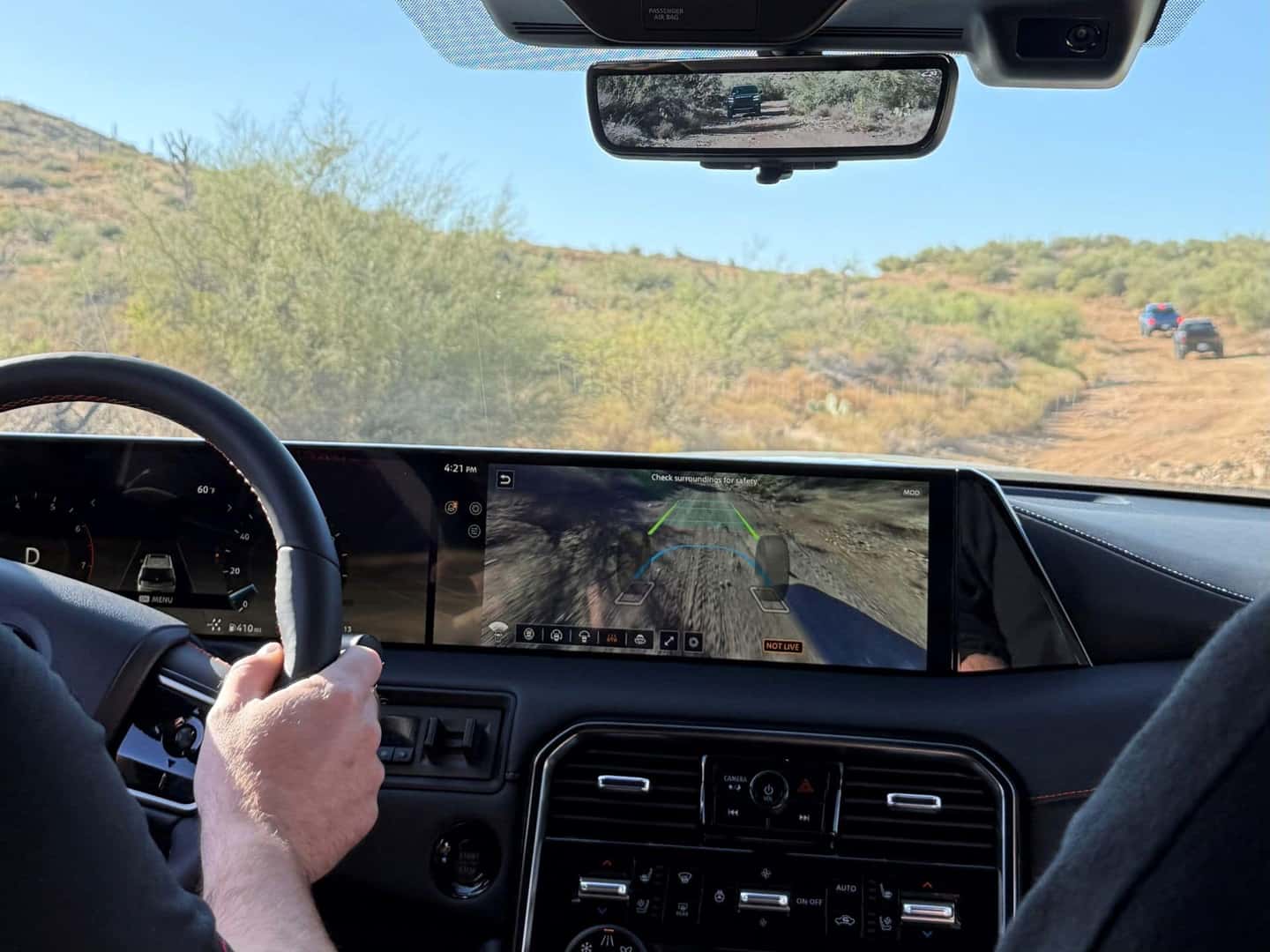 2025 Nissan Armada PRO-4X infotainment system invisible hood view