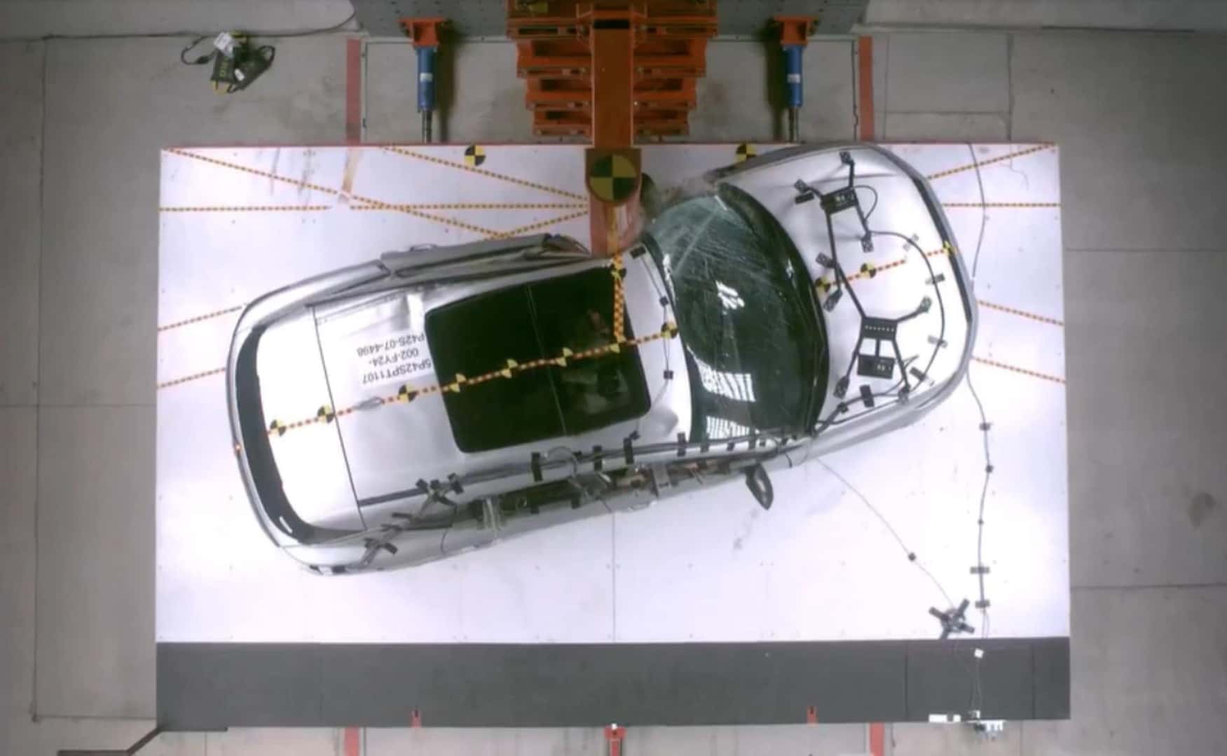 Top View of Vehicle After Crash Test