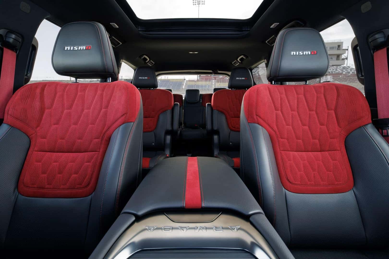 The Quilted Leather Seats With Red Accents Of The Robust 2026 Nissan Armada NISMO
