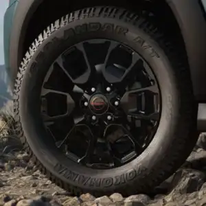 2026 Nissan Armada 20 Inch Black Alloy Wheel Tire Detail