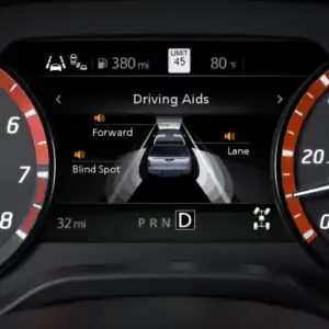 2026 Nissan Frontier PRO-4X Drive Assist display