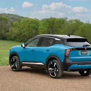 2026 Nissan Kicks Rear Side View in the Wilderness
