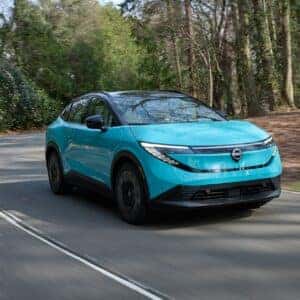 2026 Nissan Leaf on a Mountain Road