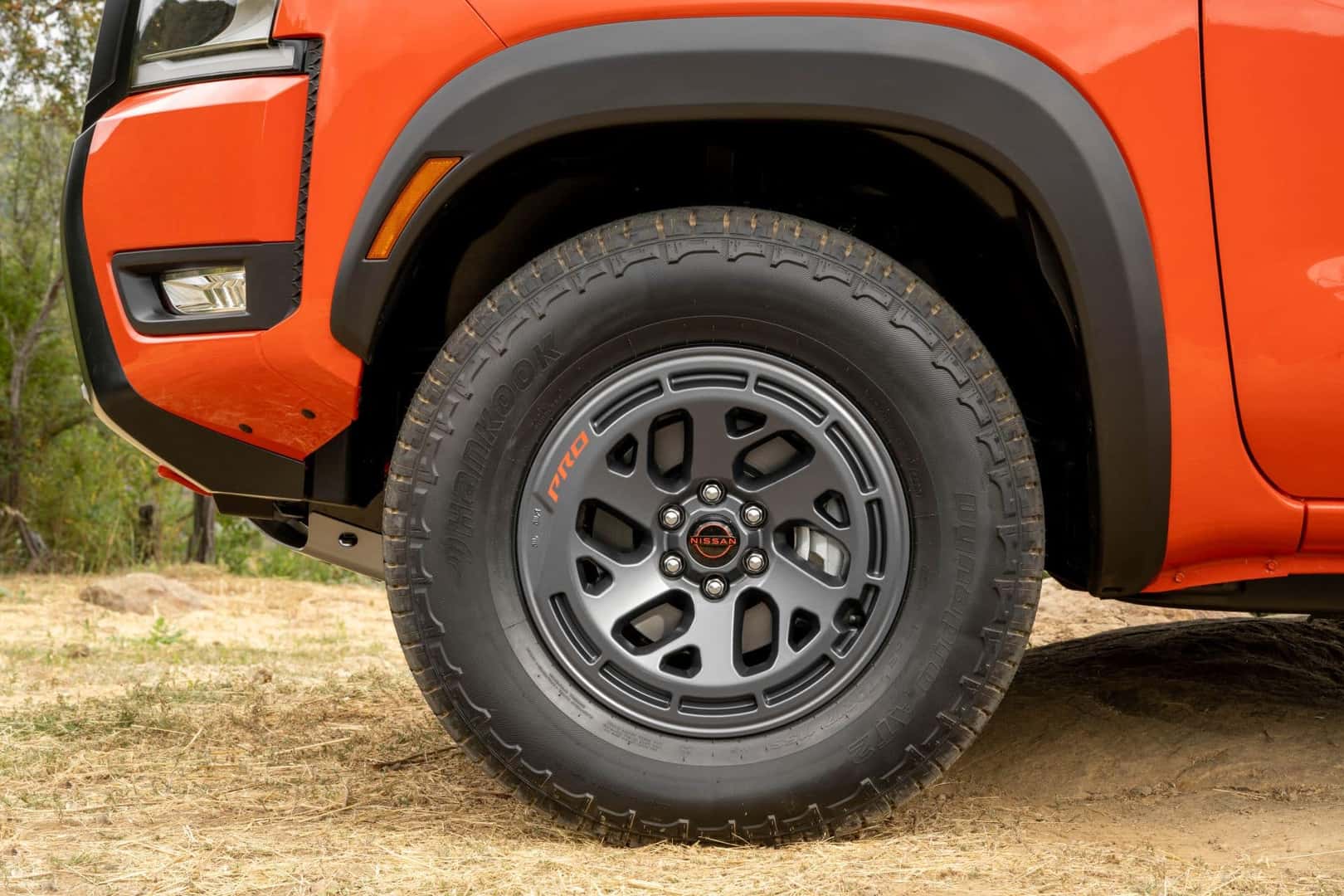 The Front Tires Of The Fantastic 2025 Nissan Frontier