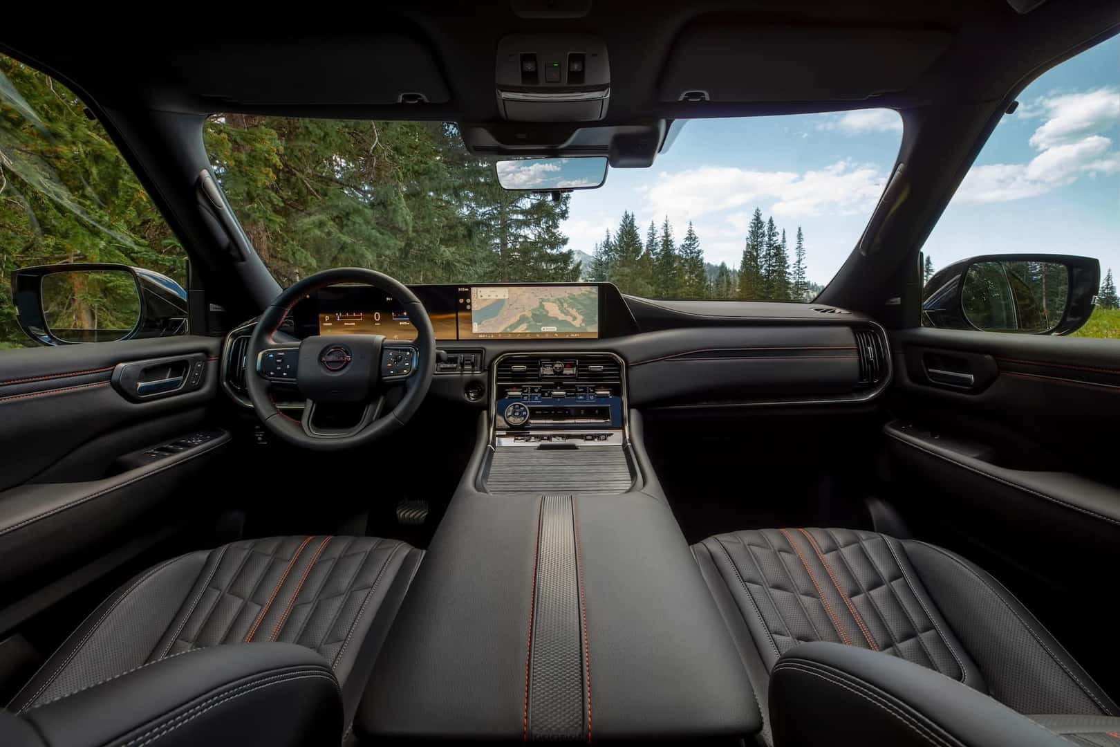 2025 Nissan Armada PRO-4X front row interior