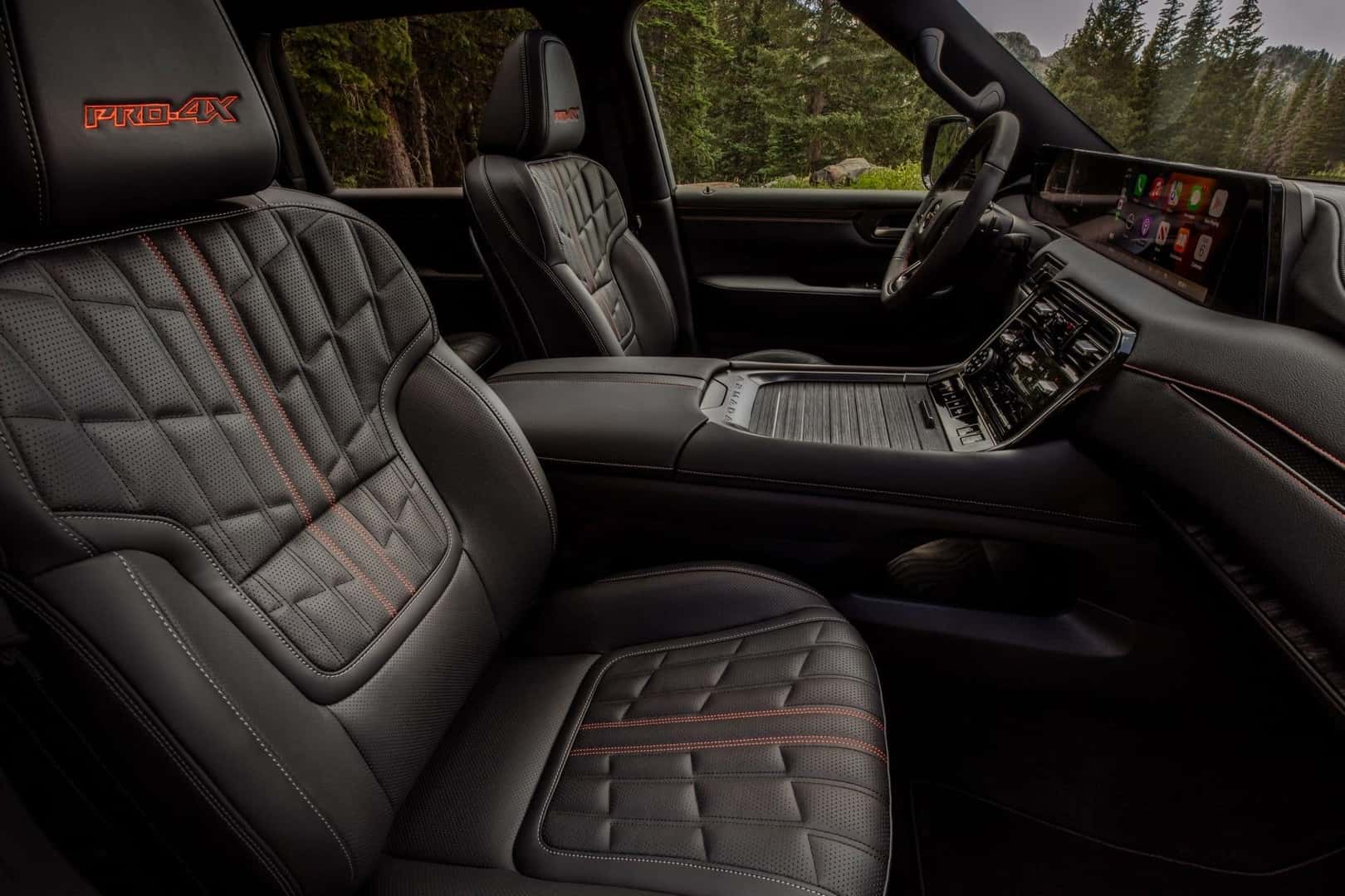 The Lovely Nissan Armada's Two Front Seats, Upholstered For Your Comfort
