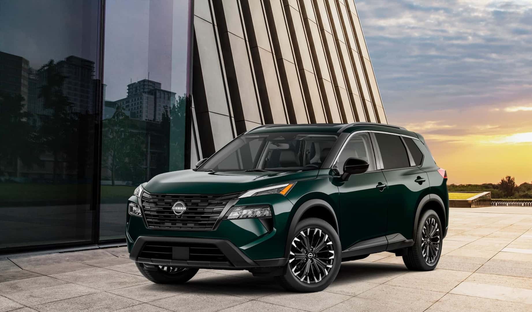 2026 Nissan Rogue Dark Armor Grade Driver's Side and Front View