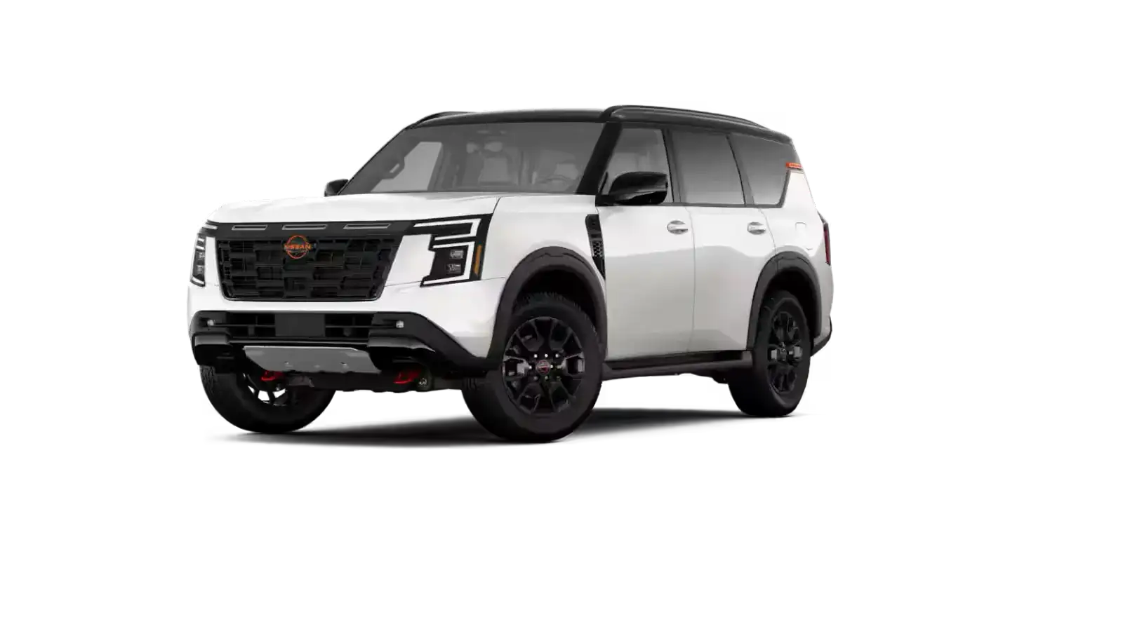 2026 Nissan Armada Aspen White Tricoat / Super Black Two-tone
