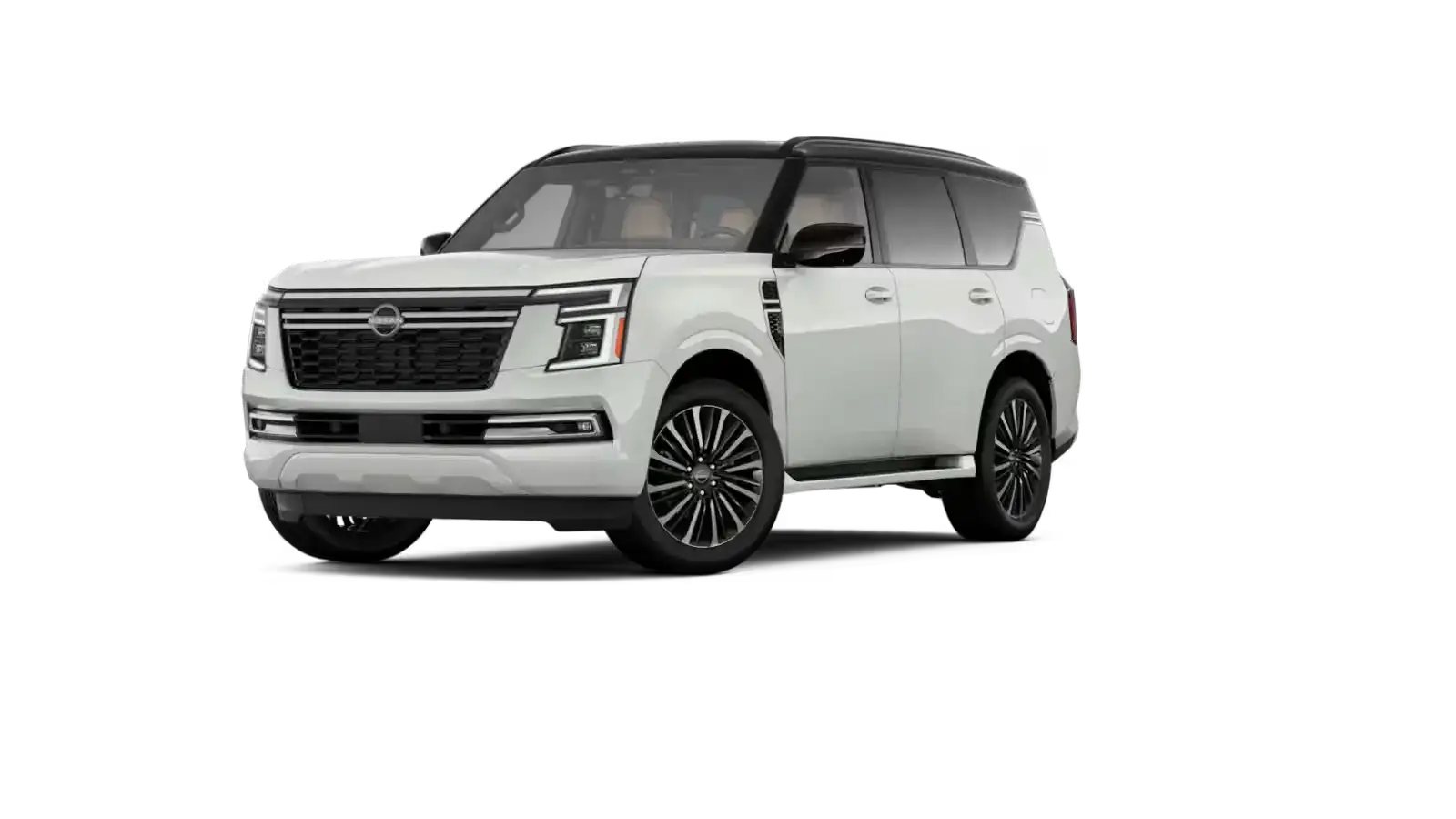 2026 Nissan Armada Everest White Tricoat / Super Black Two-tone