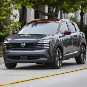 2026 Nissan Kicks Front Side View in Motion