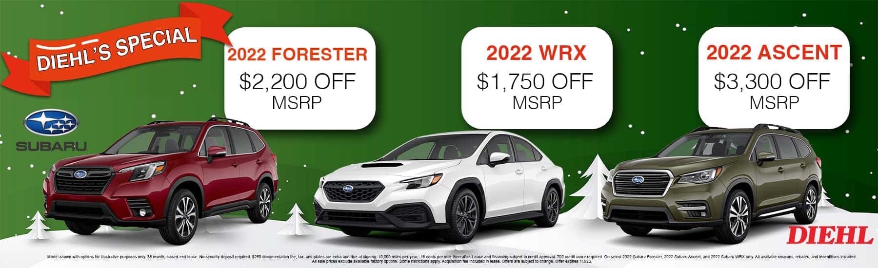 Used, PreOwned Auto Specials Diehl Subaru of Massillon Serving New