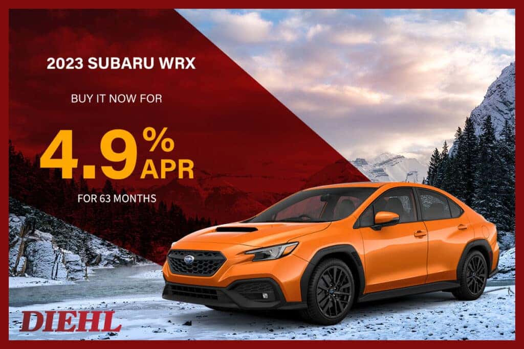 4.9% APR financing on 2023 Subaru WRX