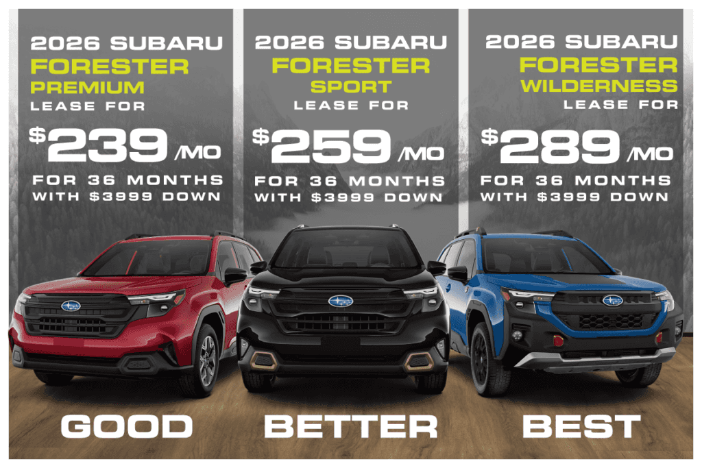 NEW 2026 Subaru Forester Premium OR Sport OR Wilderness