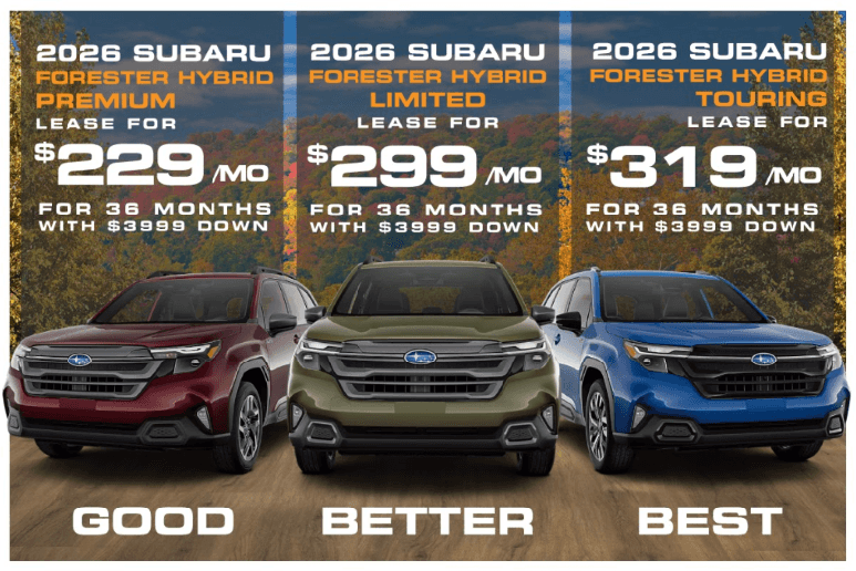 NEW 2026 Subaru Forester HYBRID Premium OR Limited OR Touring