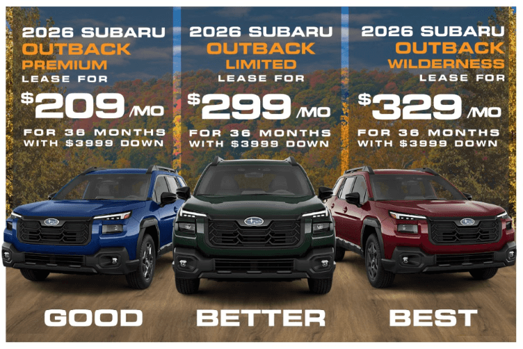 NEW 2026 Subaru Outback Premium OR Limited OR Wilderness