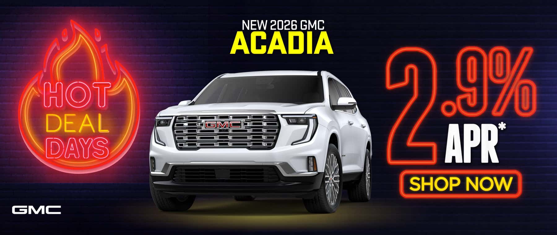 New 2026 GMC Acadia "2.9% APR* "