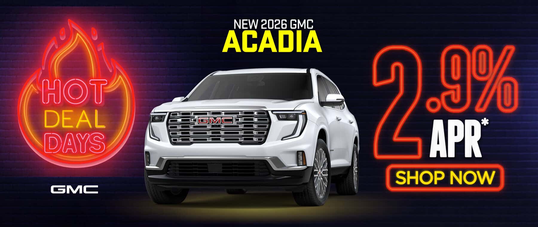 New 2026 GMC Acadia "2.9% APR* "