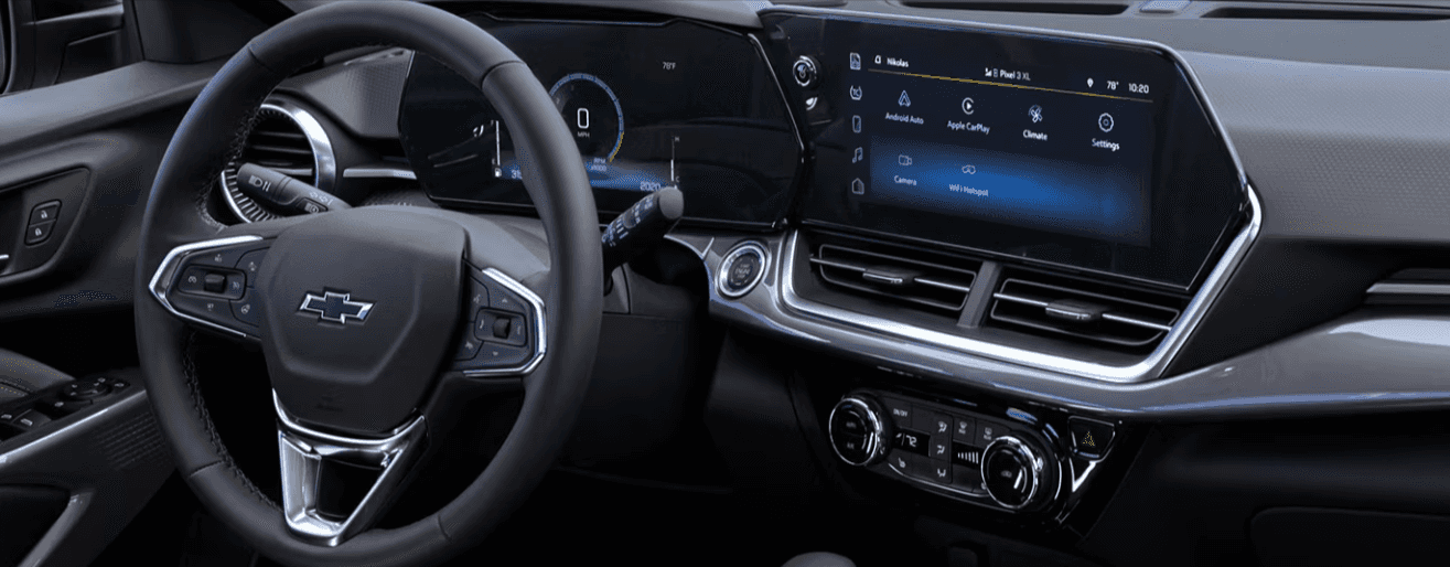 2026 Chevrolet Trax Infotainment Screen and Steering Wheel