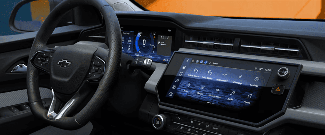 2027 Chevrolet Bolt Infotainment Screen and Steering Wheel