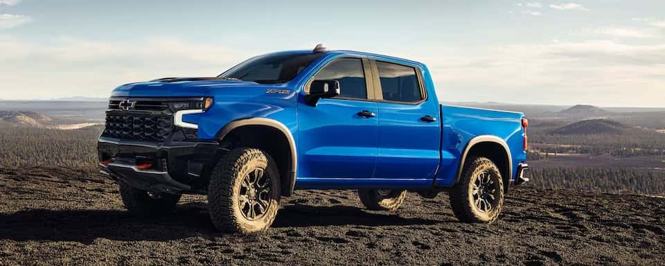 Blue 2025 Chevrolet Silverado 1500 truck
