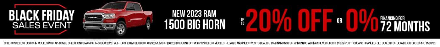 Ram 1500 Big Horn Black Friday Event