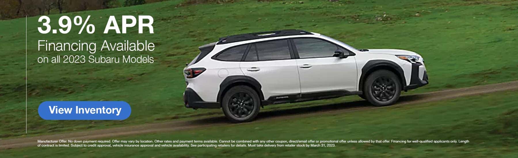 2023 Subaru- 3.9% APR Available