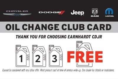 Oil Change Club Card