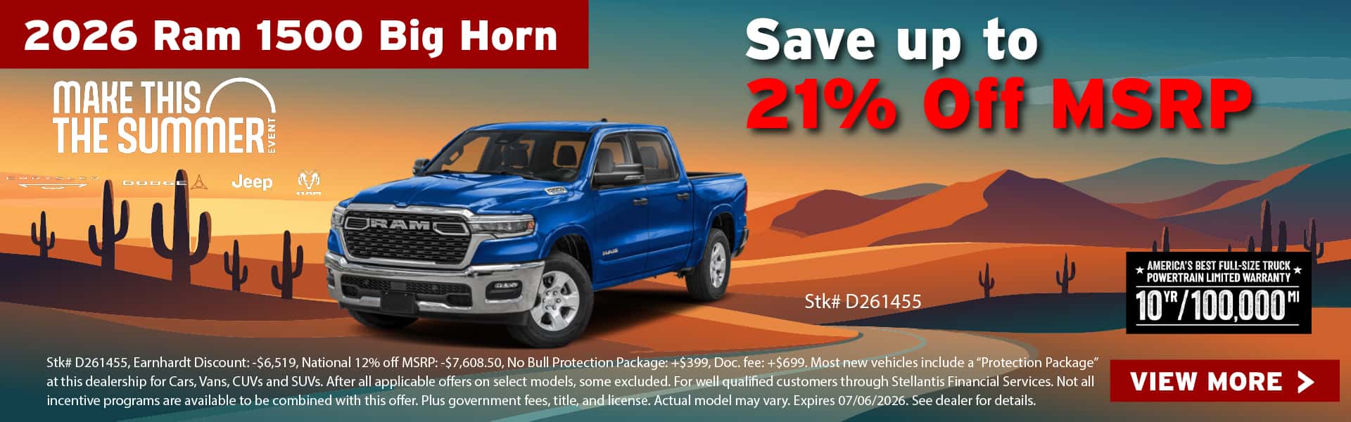 2026 Ram 1500 Big Horn Offer