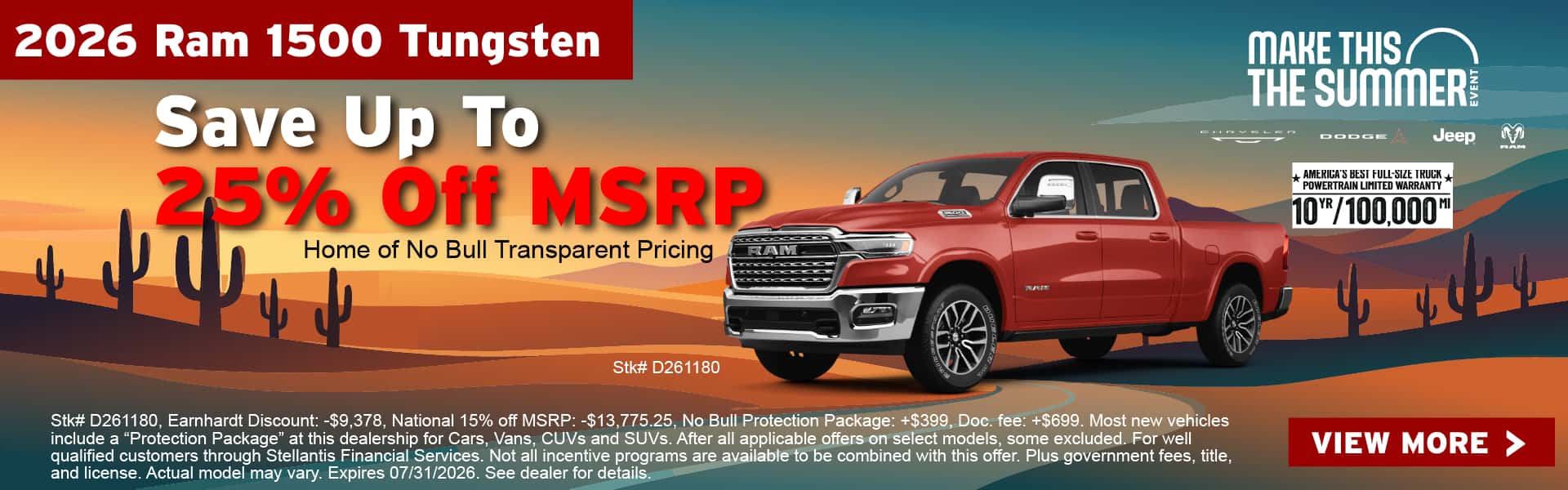 2026 Ram 1500 Tungsten offer