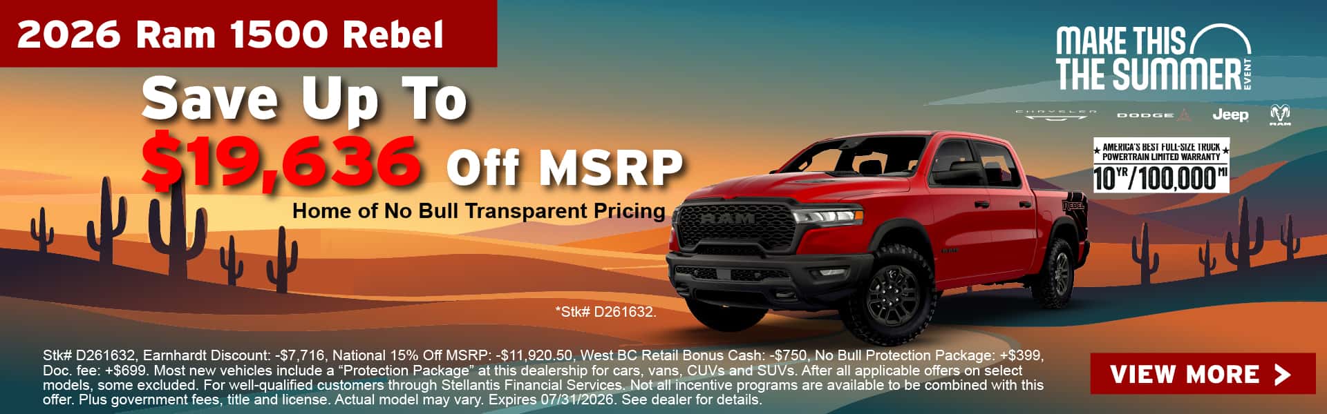 2026 Ram 1500 Rebel offer