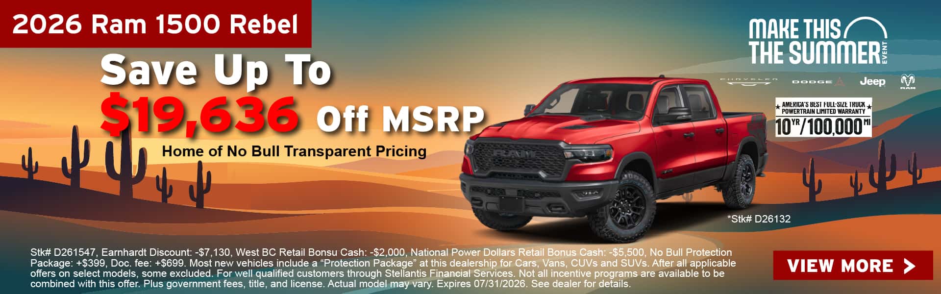 2026 Ram 1500 Rebel offer