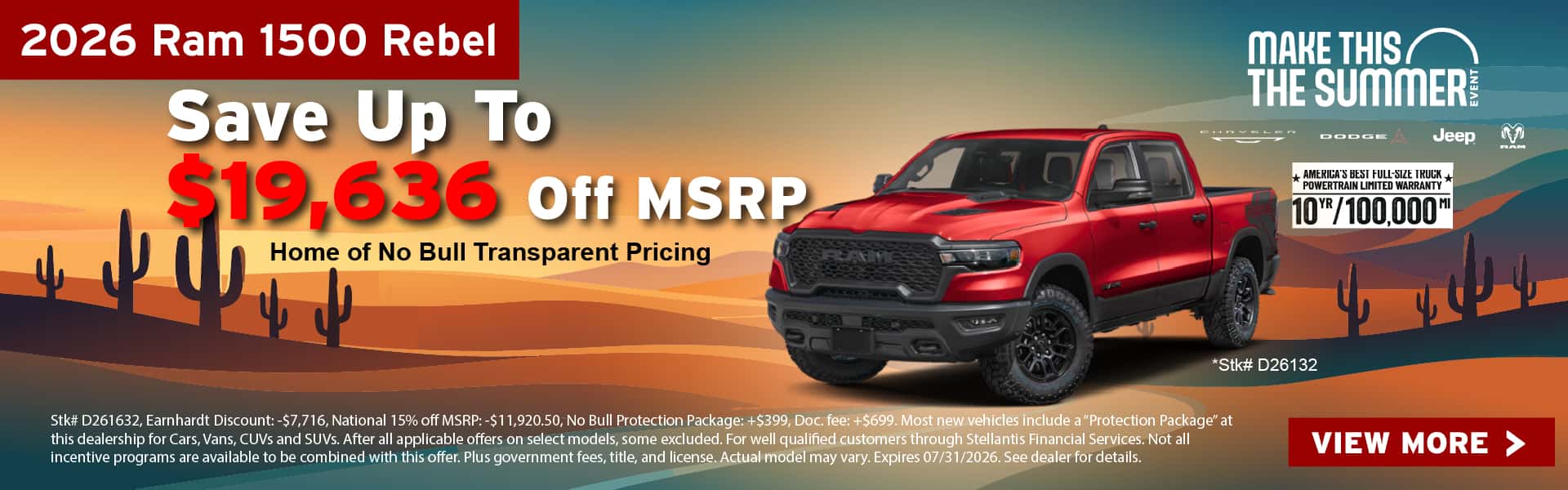 2026 Ram 1500 Rebel offer