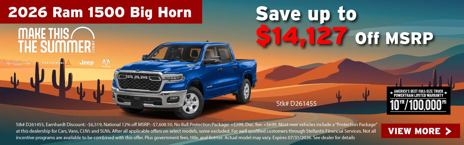 2026 Ram 1500 Big Horn offer